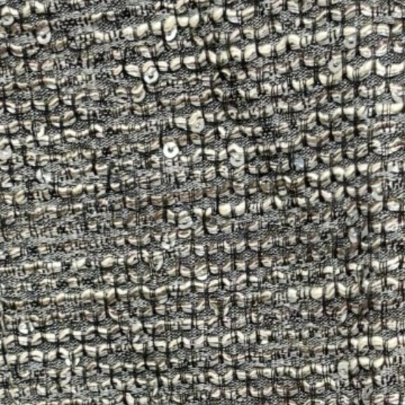 Lela Rose Grey Sequin Sleeveless Seamed Fit & Flare Twill Midi Dress SZ 14 - Picture 4 of 6